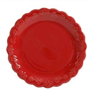 Pioneer Woman Toni Red Salad Plate Farmhouse New